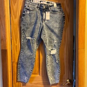 NWT Judy Blue Lincoln Acid High Rise Skinny 16W